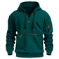 Warme utility-hoodie met kwartrits voor heren