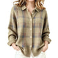 Casuele geruite blouses voor dames met knoopsluiting