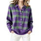 Casuele geruite blouses voor dames met knoopsluiting