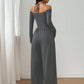 Elegante halsdiep V-hals jumpsuit voor dames