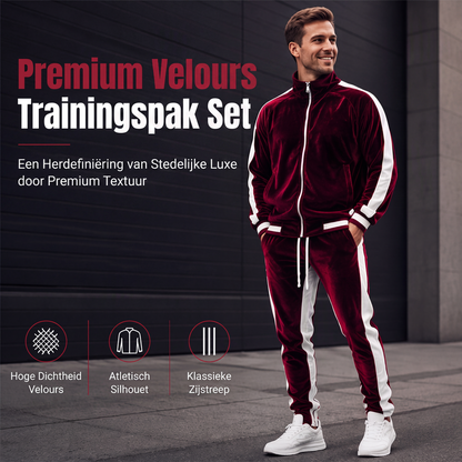Premium fluwelen trainingspak voor heren