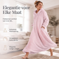 Casuele pluche loungejurk met capuchon voor dames