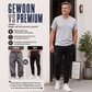Heren slim fit denim joggingbroek met elastische tailleband