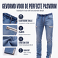 Heren slim fit denim joggingbroek met elastische tailleband