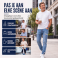 Heren slim fit denim joggingbroek met elastische tailleband