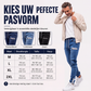 Heren slim fit denim joggingbroek met elastische tailleband