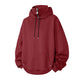 Heren casual hoodie met hoge kraag en losse pasvorm