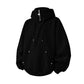 Heren casual hoodie met hoge kraag en losse pasvorm
