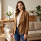 Slim fit jasje van imitatiesuède voor dames