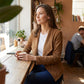 Slim fit jasje van imitatiesuède voor dames