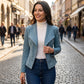Slim fit jasje van imitatiesuède voor dames