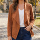 Slim fit jasje van imitatiesuède voor dames