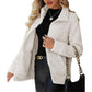 Casual, ruimvallende fleecejas voor dames