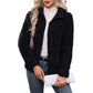 Casual, ruimvallende fleecejas voor dames