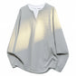 Wafelstof heren longsleeve met fake tweedelig design