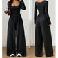 ✨ EEN MOEITELOZE TOTALE LOOK | Damesjumpsuit met vierkante halslijn en wijde pijpen -53 %