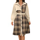 Dames retro geruite overhemdjurk met knopen