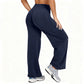 High-waist yogabroek met wijde pijpen voor dames