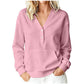 Casual V-hals sweatshirt met knopen voor dames