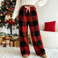 Dames Retro Geruite Dikke Rechte Broek