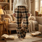 Dames Retro Geruite Dikke Rechte Broek