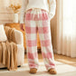Dames Retro Geruite Dikke Rechte Broek