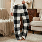 Dames Retro Geruite Dikke Rechte Broek