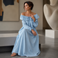 Casual maxi-jurk met blote schouders voor dames