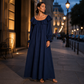 Casual maxi-jurk met blote schouders voor dames