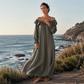 Casual maxi-jurk met blote schouders voor dames