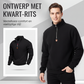 Heren trui met opstaande kraag en kwartrits