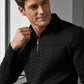Heren T-shirt met lange mouwen en halve rits