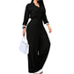 Dames jumpsuit met getailleerd overhemd