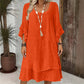 Zomerloze jurk met geplooide mouwen voor dames