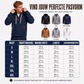 Heren casual sport hoodie met kwartrits