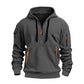 Heren casual sport hoodie met kwartrits