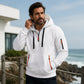 Heren casual sport hoodie met kwartrits