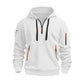 Heren casual sport hoodie met kwartrits