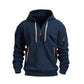 Heren casual sport hoodie met kwartrits