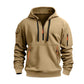 Heren casual sport hoodie met kwartrits