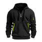 Heren casual sport hoodie met kwartrits