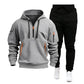 Heren casual sport hoodie met kwartrits