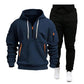 Heren casual sport hoodie met kwartrits