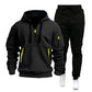 Heren casual sport hoodie met kwartrits