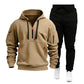 Heren casual sport hoodie met kwartrits