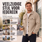 Casual jack voor heren met wafelstructuur