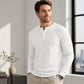 Casueel herenhenley shirt met lange mouwen