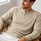 Casueel herenhenley shirt met lange mouwen