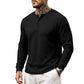 Casueel herenhenley shirt met lange mouwen