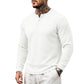 Casueel herenhenley shirt met lange mouwen